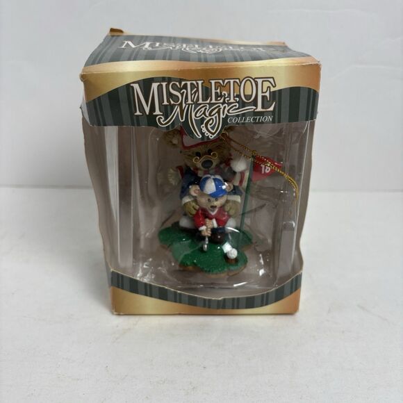 vintage Mistletoe collectable ornaments Golfing Bears 1991 - Picture 1 of 6